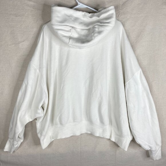 Nike Phoenix Fleece Oversized Hoodie Center Swoosh Pullover Womens Large White - Picture 2 of 10